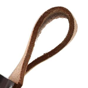 Hanafubuki Wazakura Leather Bonsai Scissors Holster, Made in Japan, Durable Garden Tool Holder with Belt Loop - Brown