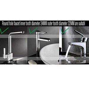 6.69" length Multi-angle bending Kitchen Water Saver Tap 360 Degrees Rotatable Swivel Faucet Nozzle Filter Adapter for Home Restaurant Hotel (Long)