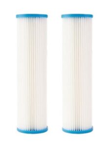 watts pack of 2 filter (wpc0.35-975) 9.75"x2.75" 0.35 micron pleated sediment filters by ipw industries inc.