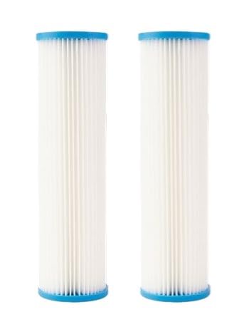 Watts Pack of 2 Filter (WPC0.35-975) 9.75"X2.75" 0.35 Micron Pleated Sediment Filters by IPW Industries Inc.