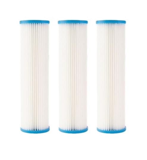 Watts Pack of 3 Filter (WPC0.35-975) 9.75"X2.75" 0.35 Micron Pleated Sediment Filters by IPW Industries Inc.