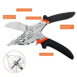 FLORA GUARD Miter Shears - Multifunctional Trunking Shears for Angular Cutting of Moulding and Trim, Hand Tools, Including 2 Spare Blades