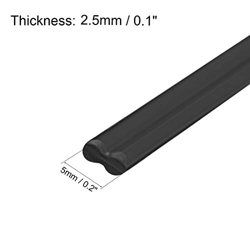 uxcell 3pcs 3/16-inch Plastic Welding Rods PE Welder Rods for Hot Air Gun 3.3ft Black