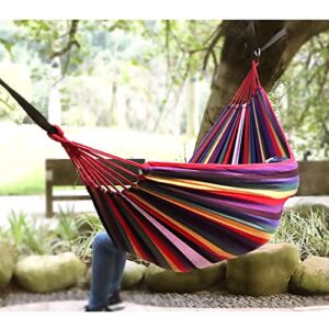 Anyoo Garden Cotton Hammock Comfortable Fabric Hammock with Tree Straps for Hanging Durable Hammock Up to 660lbs Portable Hammock with Travel Bag,Perfect for Camping Outdoor/Indoor Patio Backyard