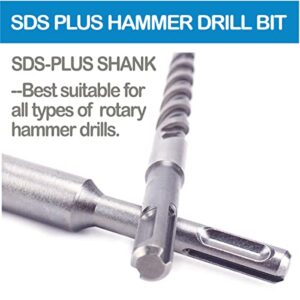 SDS-Plus Rotary Hammer Rock Drill Bit 3Pcs 5/32 in.x 6 in. Carbide Tip Drill Mason Concrete Bricks