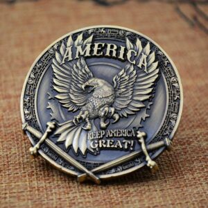 Donald Trump Challenge Coin,President Donald Trump Commemorative Novelty Coin, Trump Back America,