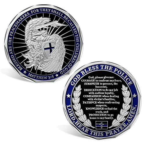 St Michael Police Challenge Coin Police Officers Prayer Coin