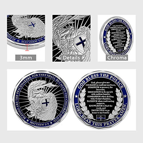 St Michael Police Challenge Coin Police Officers Prayer Coin