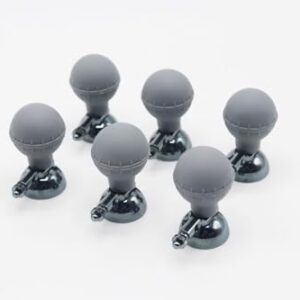 Universal EKG Suction Electrode Ball Adult Size Ag/AgCI Grey Set of 6pcs