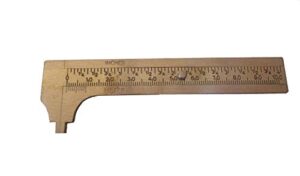 handy sliding gauge brass vernier caliper ruler measuring tool double scales mm/inch mini brass pocket ruler : (100mm)