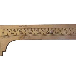 Handy Sliding Gauge Brass Vernier Caliper Ruler Measuring Tool Double Scales mm/inch Mini Brass Pocket Ruler : (100mm)