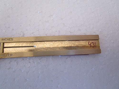 Handy Sliding Gauge Brass Vernier Caliper Ruler Measuring Tool Double Scales mm/inch Mini Brass Pocket Ruler : (100mm)