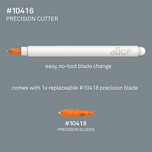 Slice 10416 New Precision Cutter 10416, Craft Cutter, Micro-Ceramic Blade Lasts up to 11x Longer Than Metal, Hobby Knife With Precision Blade, Replaceable Blade