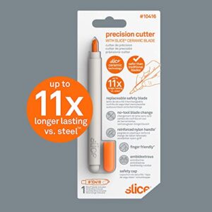 Slice 10416 New Precision Cutter 10416, Craft Cutter, Micro-Ceramic Blade Lasts up to 11x Longer Than Metal, Hobby Knife With Precision Blade, Replaceable Blade