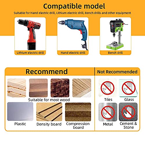 Countersink Drill Bit Set, Wood Hole Timber Working Drill Bits for Wood Screw Cutter Adjustable with Hex Key Wrench 6 Sizes 2.8×8, 2.8×10, 3×8, 3×10, 3.2×8, 3.2×10