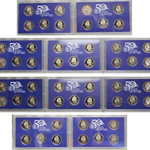 1999 S Clad Quarter Proof Set Collection US Mint Proof