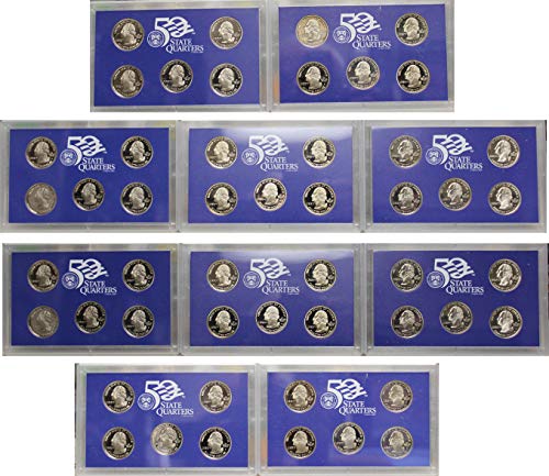 1999 S Clad Quarter Proof Set Collection US Mint Proof