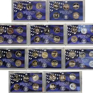 1999 S Clad Quarter Proof Set Collection US Mint Proof