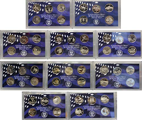 1999 S Clad Quarter Proof Set Collection US Mint Proof