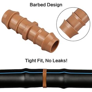 iRunning Drip Irrigation Fittings Kit for 1/2 Inch Tubing, 20 Pieces Drip Irrigation Parts for Drip Sprinkler System - 8 Couplings, 6 Tees, 6 Elbows, Drip Line Connectors for 1/2" Drip Irrigation Hose