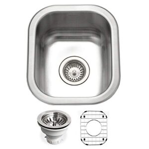 houzer cs-1307-c club bar sink with accessory combo pack, stainless steel