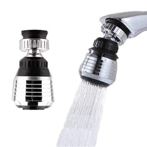 2 pack faucet filter aerator sprayer, sink 360 swivel water tap saving diffuser for kitchen bathroom (short)