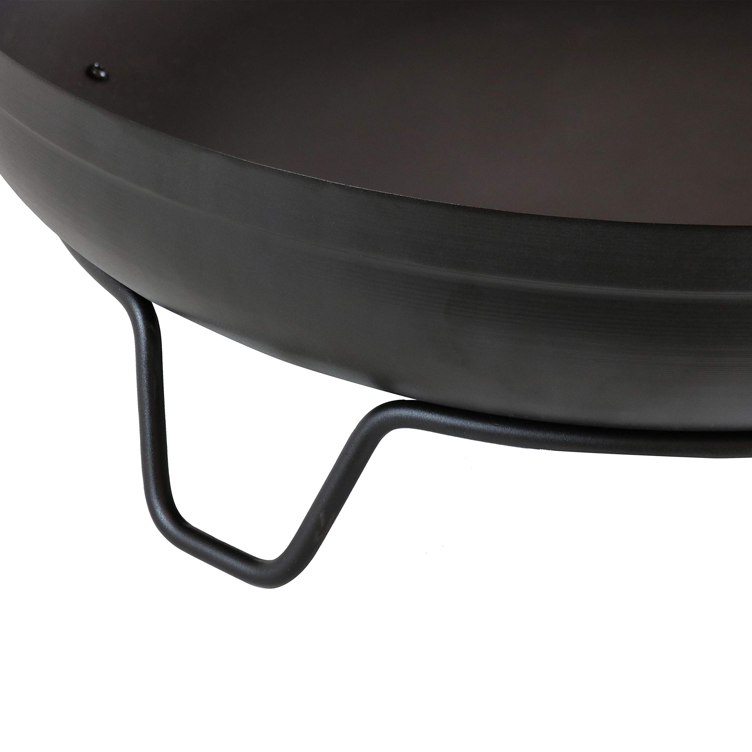 Sunnydaze 23-Inch Steel Wood-Burning Fire Pit Bowl - Black