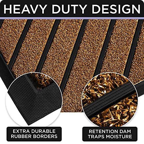 ubdyo Extra Durable Door Mat - Dirt Trapping Welcome Mats - Non-Slip Door Mats - Low Profile Front Door Mat 30x17 - Doormat - Entryway - Door Mats