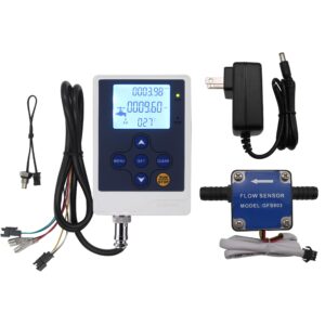 digiten 3/8" connect hose oil fuel gas diesel milk water liquid flow sensor meter + digital display flowmeter quantitative controller counter