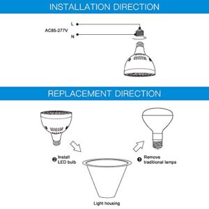 50W LED Pool Light for Inground Swimming Pool, 120V 5000LM Daylight Swimming Pool LED Light Bulb Replacement for 300-800W Traditional Bulb, Fit in for Pentair and Hayward Pool Light Fixtures