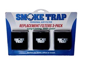 smoke trap 2.0 - replacement cartridges for personal air filter - 3 pack