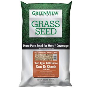 greenview fairway formula grass seed turf type tall fescue sun & shade blend - 20 lbs.