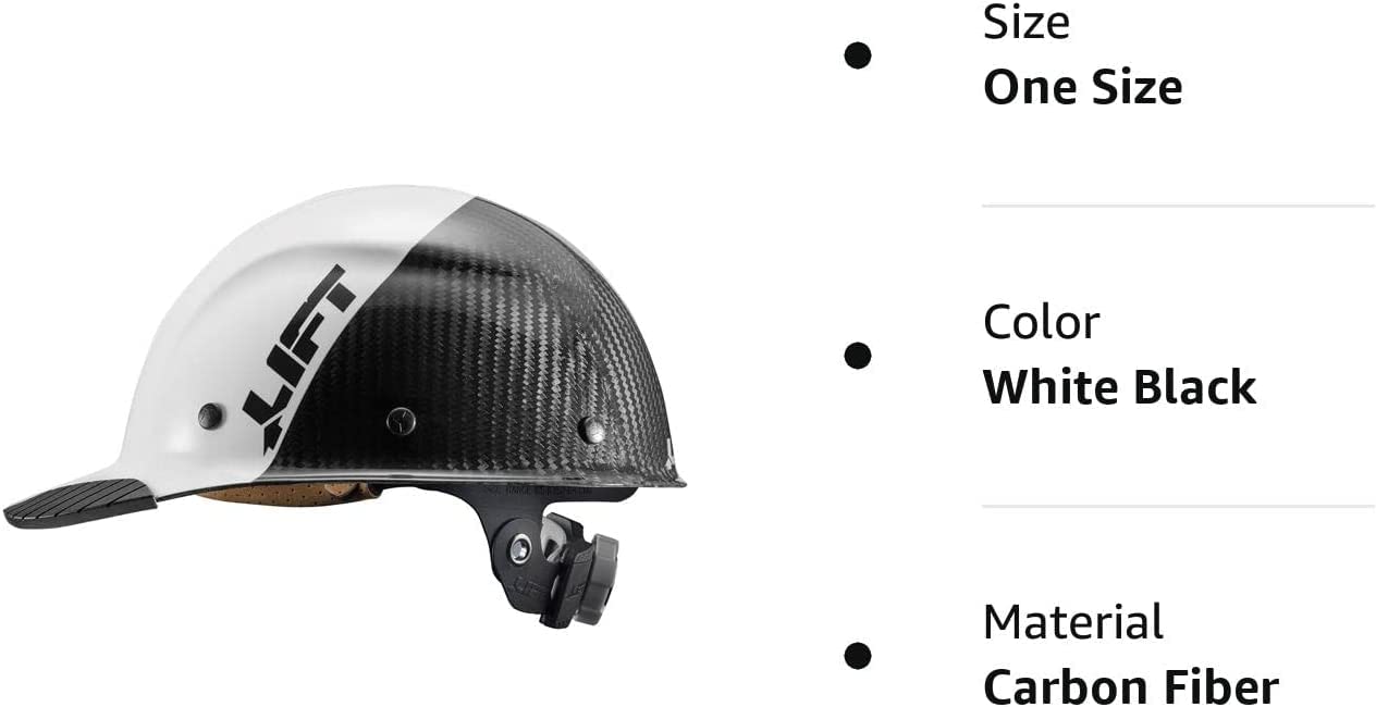 LIFT Safety DAX Fifty 50 Carbon Fiber Cap Style Hardhat ANSI Compliant