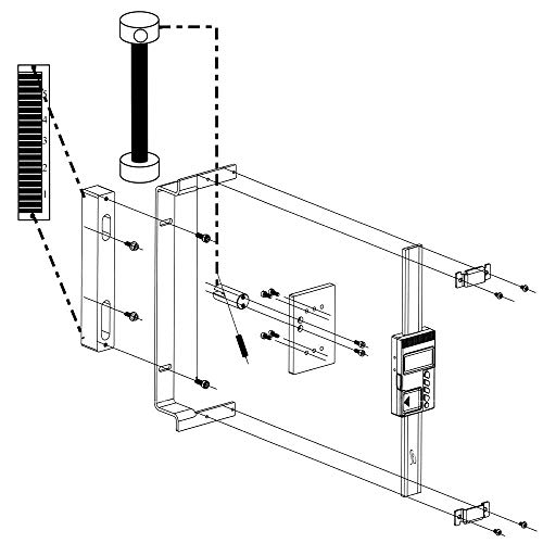 iGaging Digital Readout (DRO) and Quill Kit Mounting Bracket for Bridgeport Type Mills 6" Travel Inch/mm/Fractions