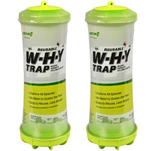 rescue! why trap for wasps, hornets, & yellowjackets – hanging outdoor trap - 2 traps