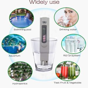 WoEluone Water TDS Meter Water Quality Tester, LCD Display Accuracy Testing Water Meter for Drinking Water, Aquariums,RO System and More