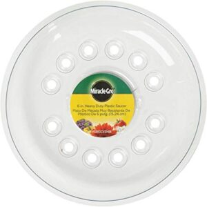 Miracle-Gro SMGCVSH06 6" Heavy Duty Plastic Saucer, Clear