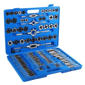 abn large tap and die set metric - 110 piece bolt and pipe tap sets for threading