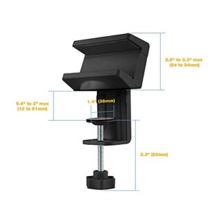 AVLT Power Strip Desk Mount - Desk Clamp Power Strip Holder - Power Strip Clamp Mount - Fits Power Strip Width Between 1.6" to 2.4" - for Desk Edge, Work Bench, Spinal Condition - Black