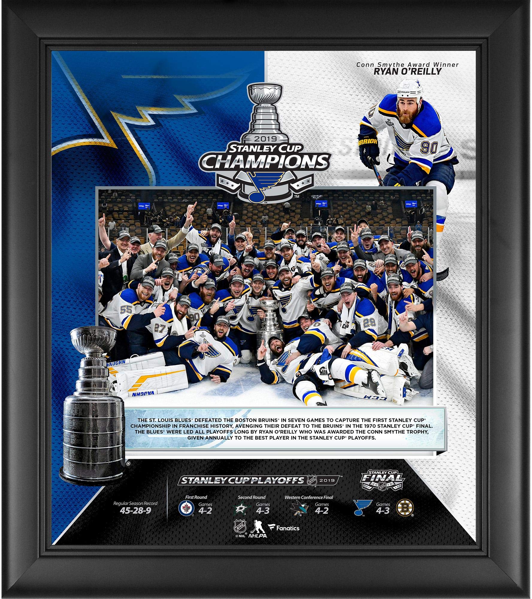 St. Louis Blues 2019 Stanley Cup Champions Framed 15" x 17" Collage - NHL Team Plaques and Collages