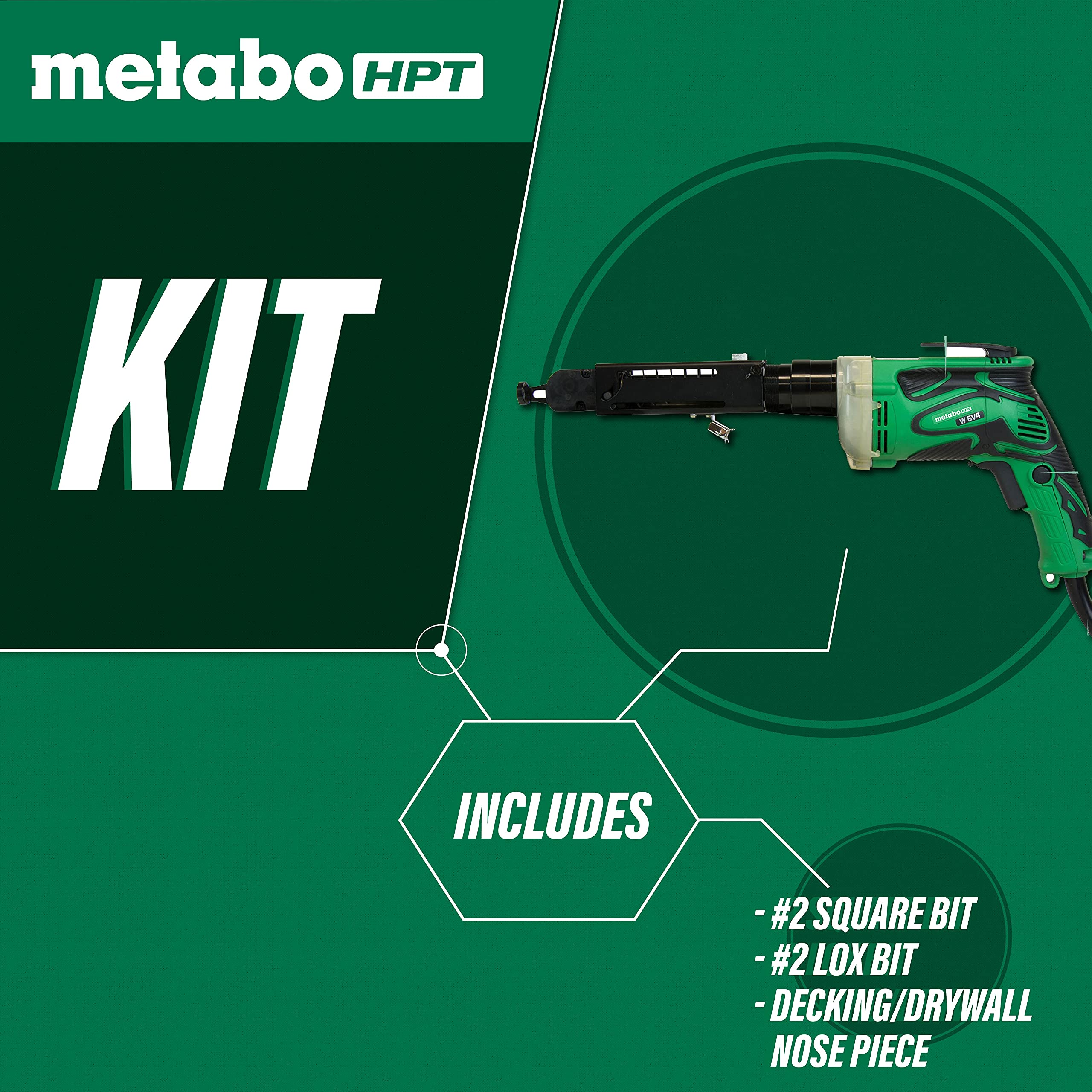 Metabo HPT SuperDrive Collated Screwdriver | 20" Extension | 5/8" to 3" Screws | Ideal For Decking Installations | Drywall | Sub-Floor | Metal Framing | W6VB3SD2