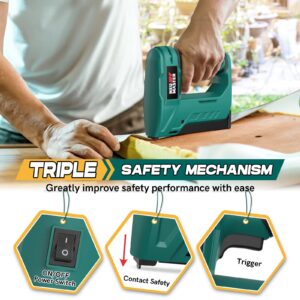 NEU MASTER Staple Gun Cordless, NTC0070 Li-ion Rechargeable Battery Staple Guns kit with Staples and USB Charger, Power Tacker for Upholstery, Material Repair, Decoration, Carpentry, Furniture DIY