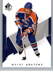 2018-19 sp authentic hockey #99 wayne gretzky edmonton oilers official nhl trading card from upper deck (ud)