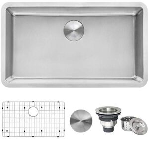 ruvati 31-inch undermount kitchen sink 16 gauge stainless steel single bowl - rvm5931