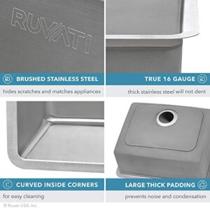 Ruvati 31-inch Undermount Kitchen Sink 16 Gauge Stainless Steel Single Bowl - RVM5931