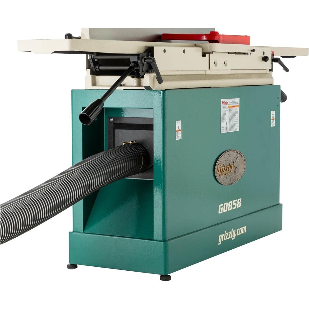 Grizzly Industrial G0858-8" x 76" Parallelogram Jointer with Helical Cutterhead & Mobile Base