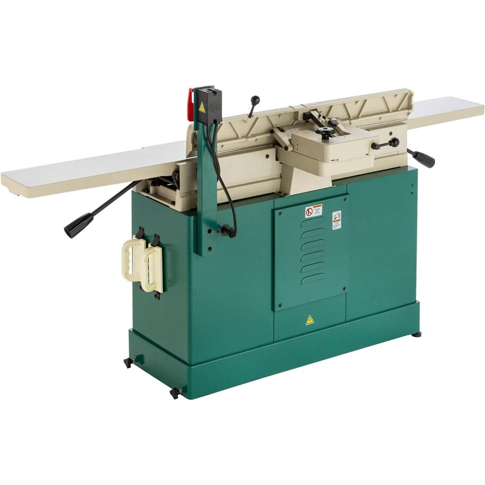 Grizzly Industrial G0858-8" x 76" Parallelogram Jointer with Helical Cutterhead & Mobile Base