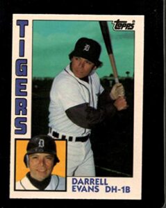 1984 topps traded and rookies baseball #36t darrell evans detroit tigers mlb trading card pulled from factory set break