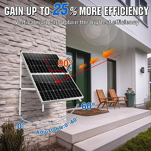 ECO-WORTHY 41in Solar Panel Mount Brackets, with Foldable Tilt Legs, Adjustable Mounting Brackets Kits for RV, Roof, Boat, and Off-Grid