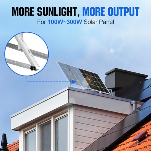 ECO-WORTHY 41in Solar Panel Mount Brackets, with Foldable Tilt Legs, Adjustable Mounting Brackets Kits for RV, Roof, Boat, and Off-Grid